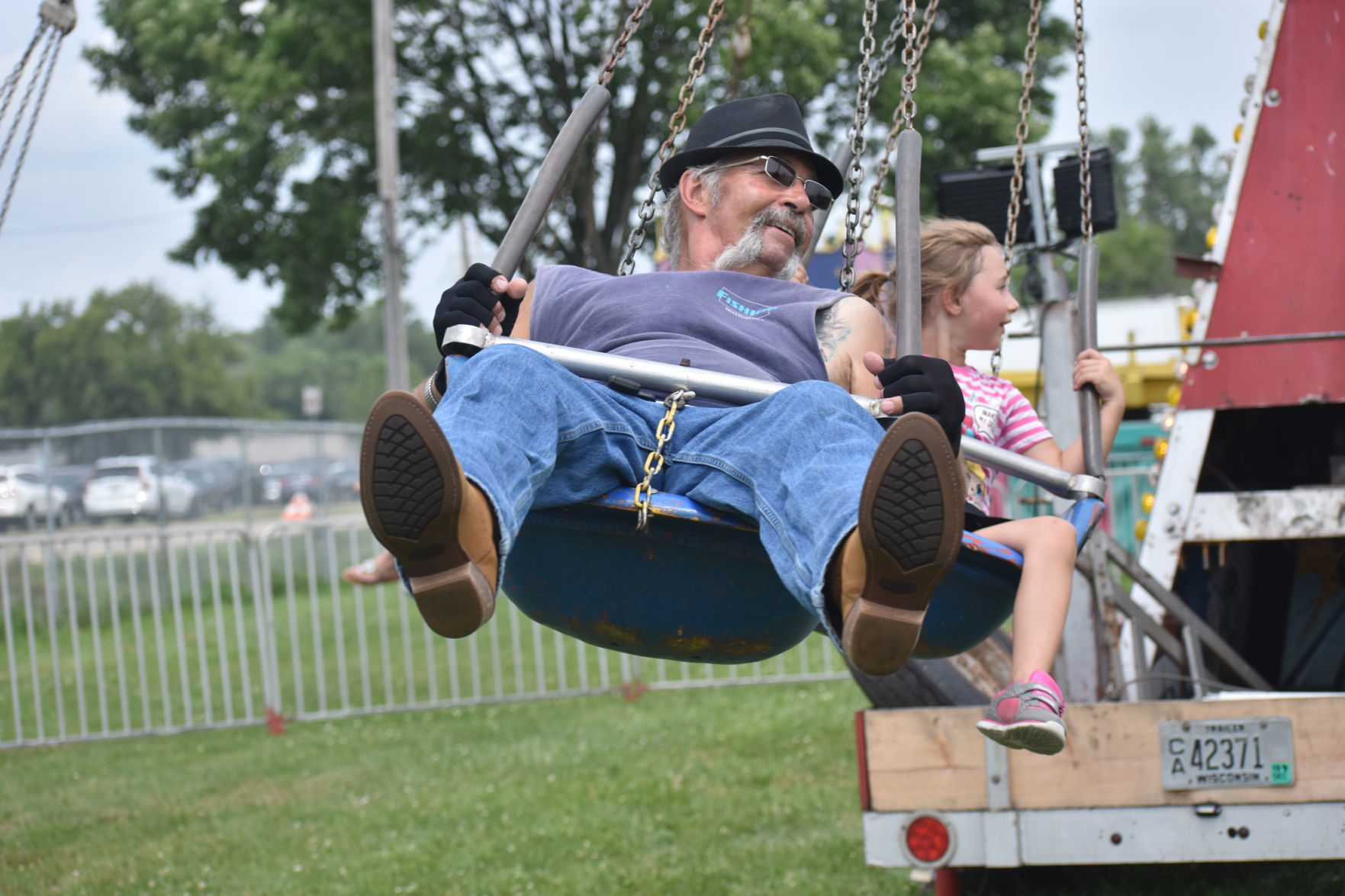 Chilling out on the swings